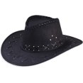 thumbnail image 3 of Conjunto de accesorios para disfraz de vaquero occidental, sombrero de vaquero, bandana, kit de águila voladora, atuendo de vaquero para fiesta de Halloween (negro), 3 of 5