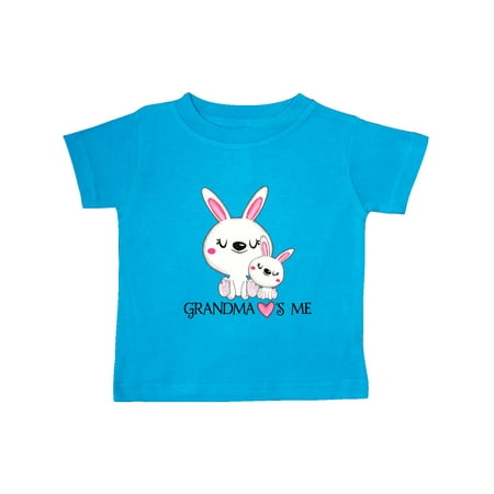 

Inktastic Grandma Loves Me- bunny family Gift Baby Boy or Baby Girl T-Shirt