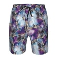 thumbnail image 4 of Naloa Purple Marble Texture Men's Beach Shorts, Surfing shorts, Swim trunks, Quick Dry Swim Trunks for Surfing Beach Fun - Medium, 4 of 9