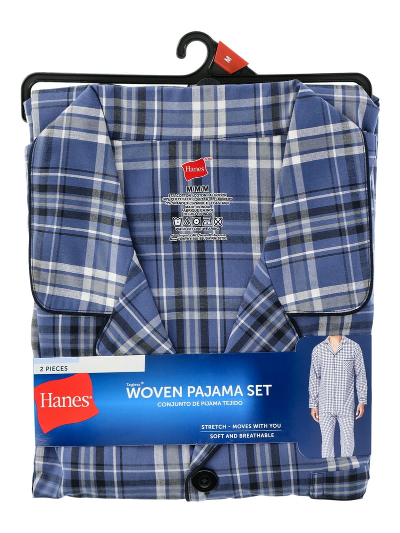Sleepwear Walmart Mens Pyjamas Hanes Men's Stretch Woven Pajama