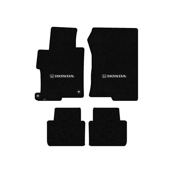 Lloyd Mats LogoMat Custom-Fit 4PC Carpet Floor Mats for 2013-2017 Honda Accord Sedan, Black