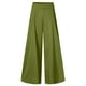 thumbnail image 4 of Pantalones de mujer de cintura alta y pierna ancha - Pantalones informales con cintura elástica - Bolsillos cómodos y corte holgado - Ropa de verano de poliéster, 4 of 5