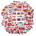 thumbnail image 2 of 35pcs Cartoon Fire Truck Stickers Kids Stickers Vehicle Stickers for Laptop Phone Suitcase, 2 of 9