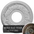 thumbnail image 3 of Ekena Millwork 11 7/8"OD x 3 5/8"ID x 7/8"P Helene Ceiling Medallion (Fits Canopies up to 5 1/4"), Hand-Painted Bronze Blue Patina, 3 of 5