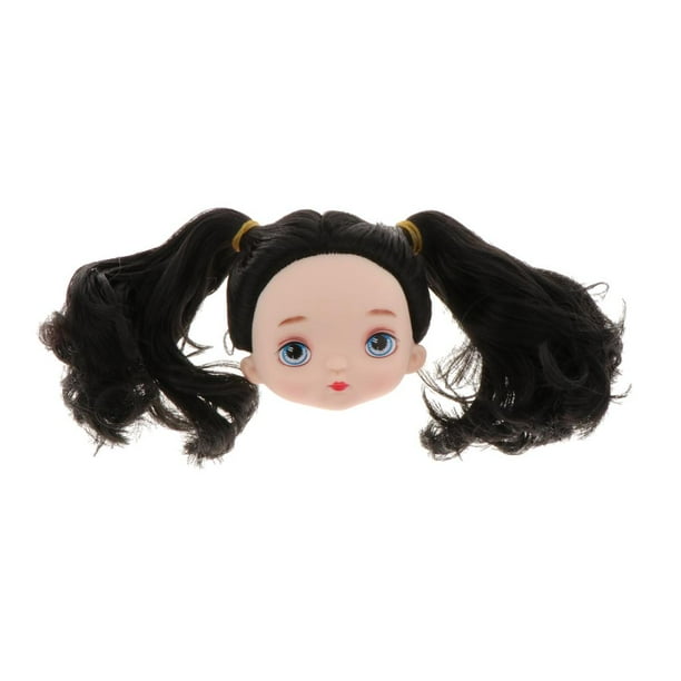 Muñeca de bebé de 5,91 pulgadas, juguete para niñas, , piscina, de sirena, regalos de nacimiento para niñas, juguete educativo de princesa Cabeza de pelo negro