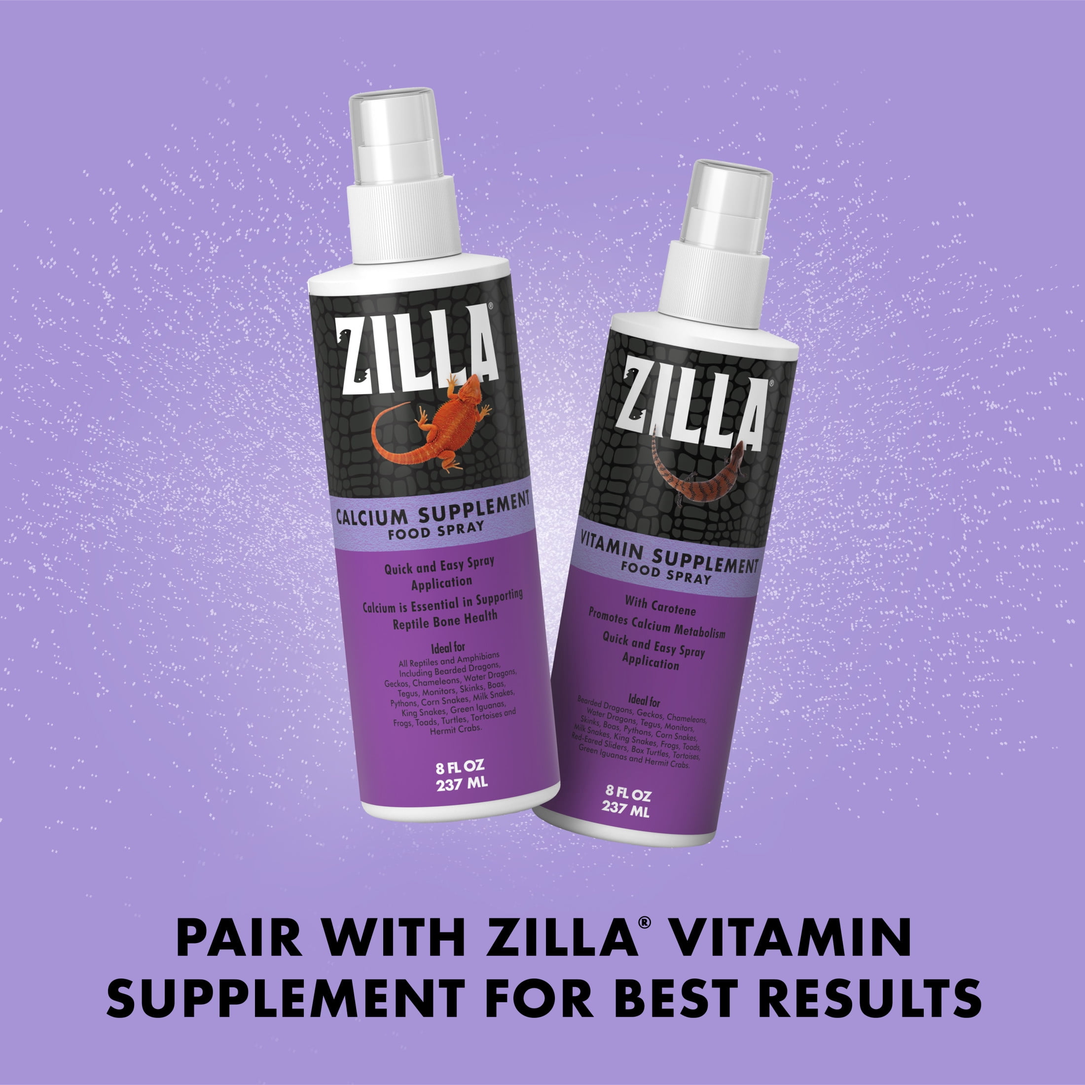 (3 pack) Zilla Calcium Supplement Spray 8 Fluid Ounce