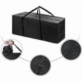 thumbnail image 2 of Christmas tree bag, heavy bag for storing large Christmas trees and artificial decorations. waterproof, dustproof, insect proof black 116x47x51cm, 2 of 5