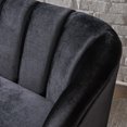 thumbnail image 3 of Noble House Modern Velvet Upholstered Loveseat, Black, 3 of 10