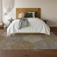 thumbnail image 5 of HomeRoots 670149 5 x 8 ft. Taupe Beige & Gray Geometric Washable Machine Made Rectangle Area Rug with UV Protection, 5 of 9