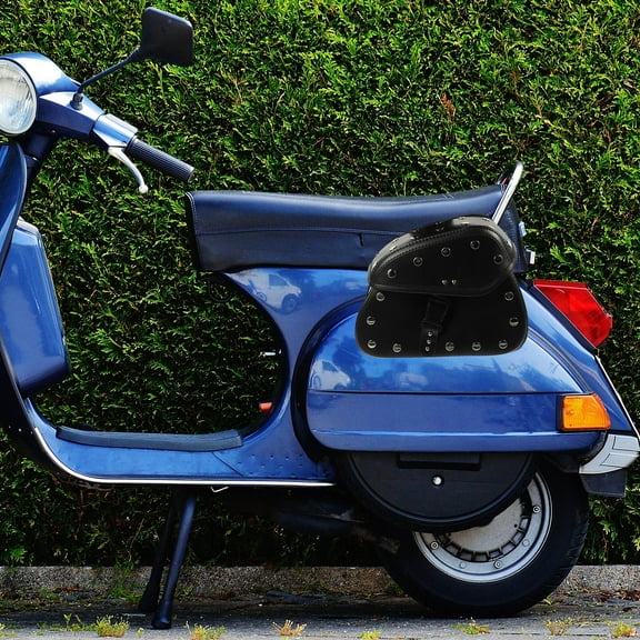 LEORX 2pcs Motorcycle Bags Saddle Bags Inserts Faux PU Leather Black Waterproof for Women