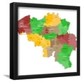 thumbnail image 1 of Map of Belgium, Framed Art Print Wall Art by malachy120 Sold by Art.Com, 1 of 5