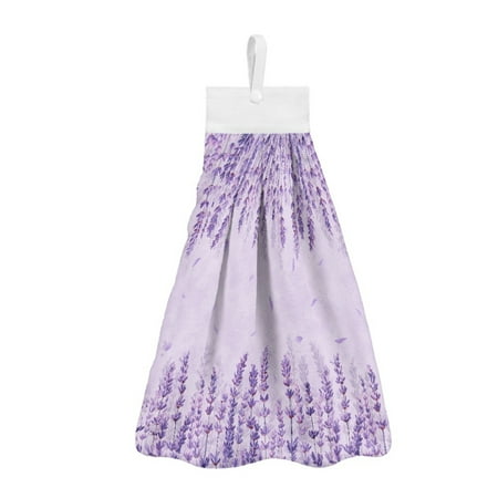

ZIATUBLE Flower Hanging Kitchen Dish Towel Fast Drying Hand Towels with Loop Lightweight Hand Towels for Bathroom Set 2 Piece Easy to Install Hanging Dish Towels Elastic Kitchen Towels
