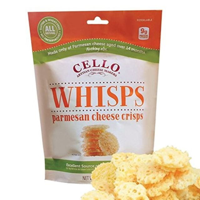 Cello Whisps Pure Parmesan Cheese Crisp 2.12 Ounce Bags (Pack of 12) by
