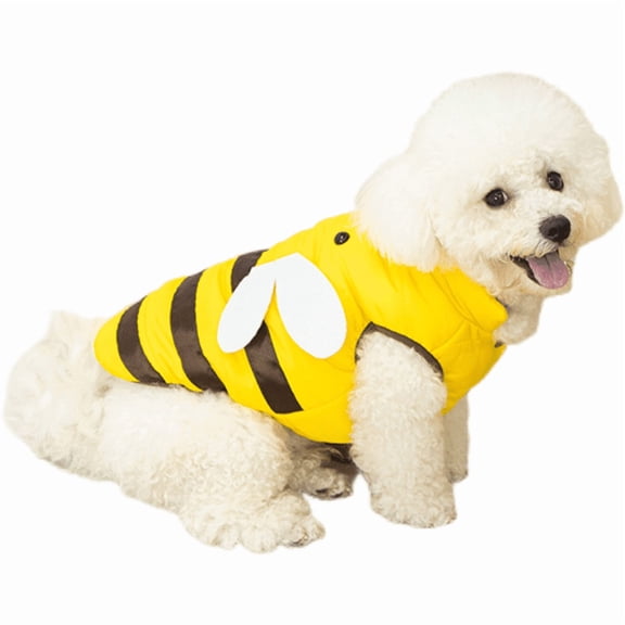 Dog Bee Coat, Cotton, Yellow（Medium）