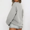 thumbnail image 4 of Womens Oversized Sweatshirt Crewneck Pullover Casual Long Sleeve Tops Basic Fall Fashion Outfits 2025 Gray M, 4 of 4