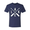 thumbnail image 2 of Wild Bobby, Lake Cross Paddles, Men Premium Tri Blend Tee, Vintage Navy, Small, 2 of 4