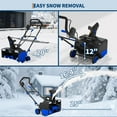 thumbnail image 3 of 20in Corded Electric Snow Blower, 15A Brushless Motor, 25FT Throw Distance, 180° Chute, LED Lights for Driveway Walkway Deck, 3 of 7