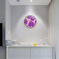 thumbnail image 4 of Wall Clock Battery Operated Non-Ticking Silent for Living Room Bedroom Kitchen Office Decor Purple Grape and Dots 9.5", 4 of 10