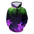 thumbnail image 4 of NuoCaiYun Fall Winter Sweatshirts for Men and Women Hooded Sweater Flame Printed Pullover Blouse with Pocket, 4 of 6