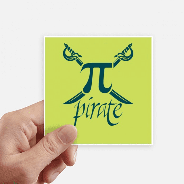 Mathematical Science Pirate Pi Sticker Square Waterproof Stickers Wallpaper Car Decal