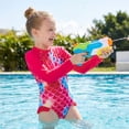 thumbnail image 3 of Girls One Piece Scale Print Swimsuit Mermaid Long Sleeve Costume Rash Guard Swimsuit Size 8Y, 3 of 7