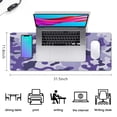 thumbnail image 5 of Purple Camouflage &nbsp;desk Mouse Padwaterproofnon Slip&nbsp;for Office Home Work Gaminggaming Mouse PadRubber Base Mousepad with Stitched Edges 31.5x11.8inches, 5 of 7