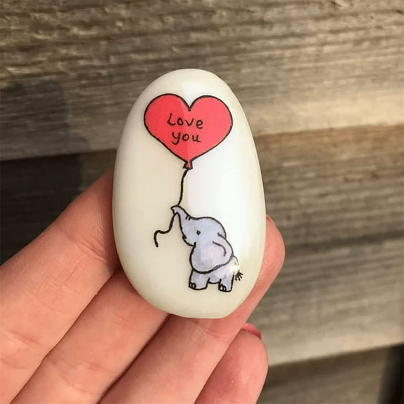 RnemiTe-amo Luck Charm, Love You Elephant Stone For Mother's Day Father's Day Birthday Gift