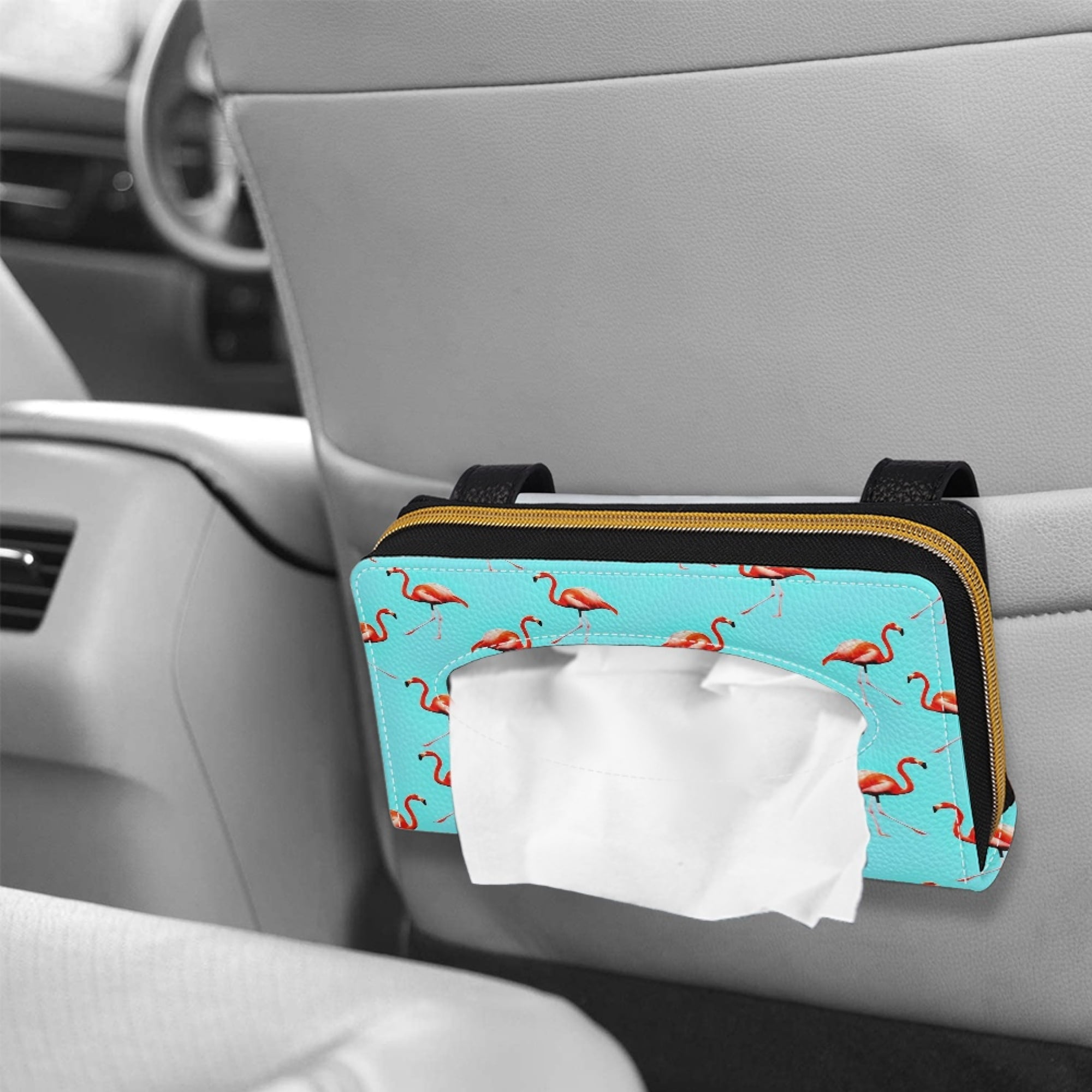 Original design of multifunctional car tissue box Car Sun Visor Tissue Box  Holder Auto Interior Storage Mask Storage Box Decorat