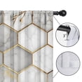 thumbnail image 4 of Blackout Kids Curtains,White Gray Gold Leaf Marble Pattern Childrens Insulated Curtains Set Of 2,Bedroom Essentials,Toddler Room Decor 42"x84", 4 of 5