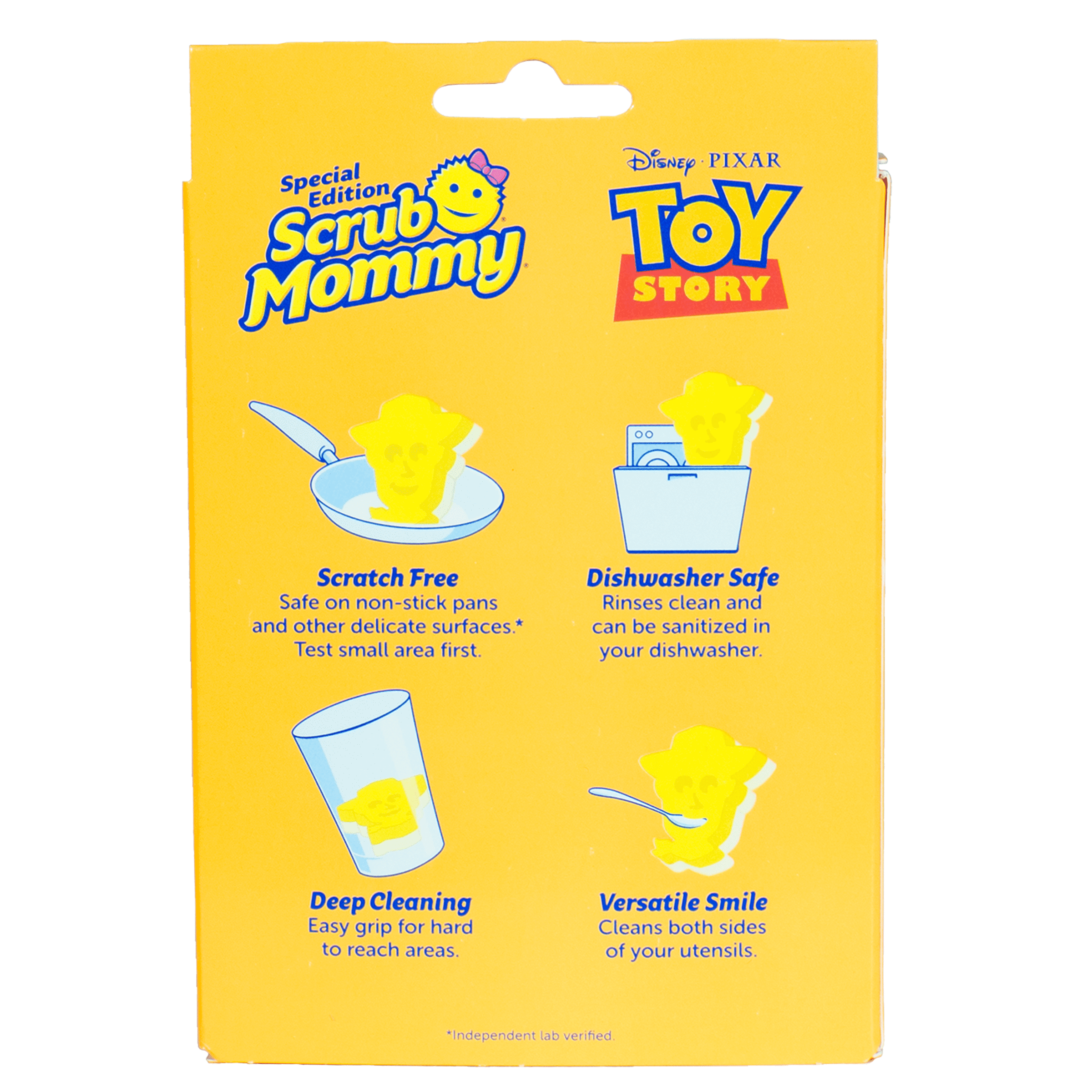 Scrub Daddy Scrub Mommy Disney Toy Story Yellow Woody Non-Scratch Cleaning Sponge