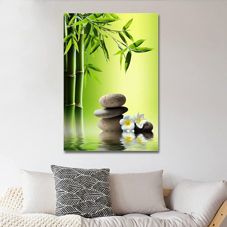 Spa Zen Stone Green Bamboo Wall Art Painting Print Durable Giclee Canvas Frame Artwork For Washroom Living Room Decor Ready To Hang 12x18in Canada - Spa Wall Artwork Spa Zen Stone Green Bamboo Wall Art Painting Print Durable Giclee Canvas Frame Artwork For Washroom Living Room Decor Ready To Hang 12x18in Canada - Spa Wall Artwork