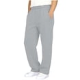 thumbnail image 6 of Boys Girls Wide Leg Fleece Sweatpant Fall Winter Elastic Drawstring Baggy Casual Basic Jogger Athletic Trendy Kids Pant with Pockets Years 5-13 Gray, 6 of 8