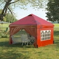 thumbnail image 2 of Outsunny 10' x 10' Pop Up Canopy Tent, Instant Sun Shelter, Red, 2 of 10