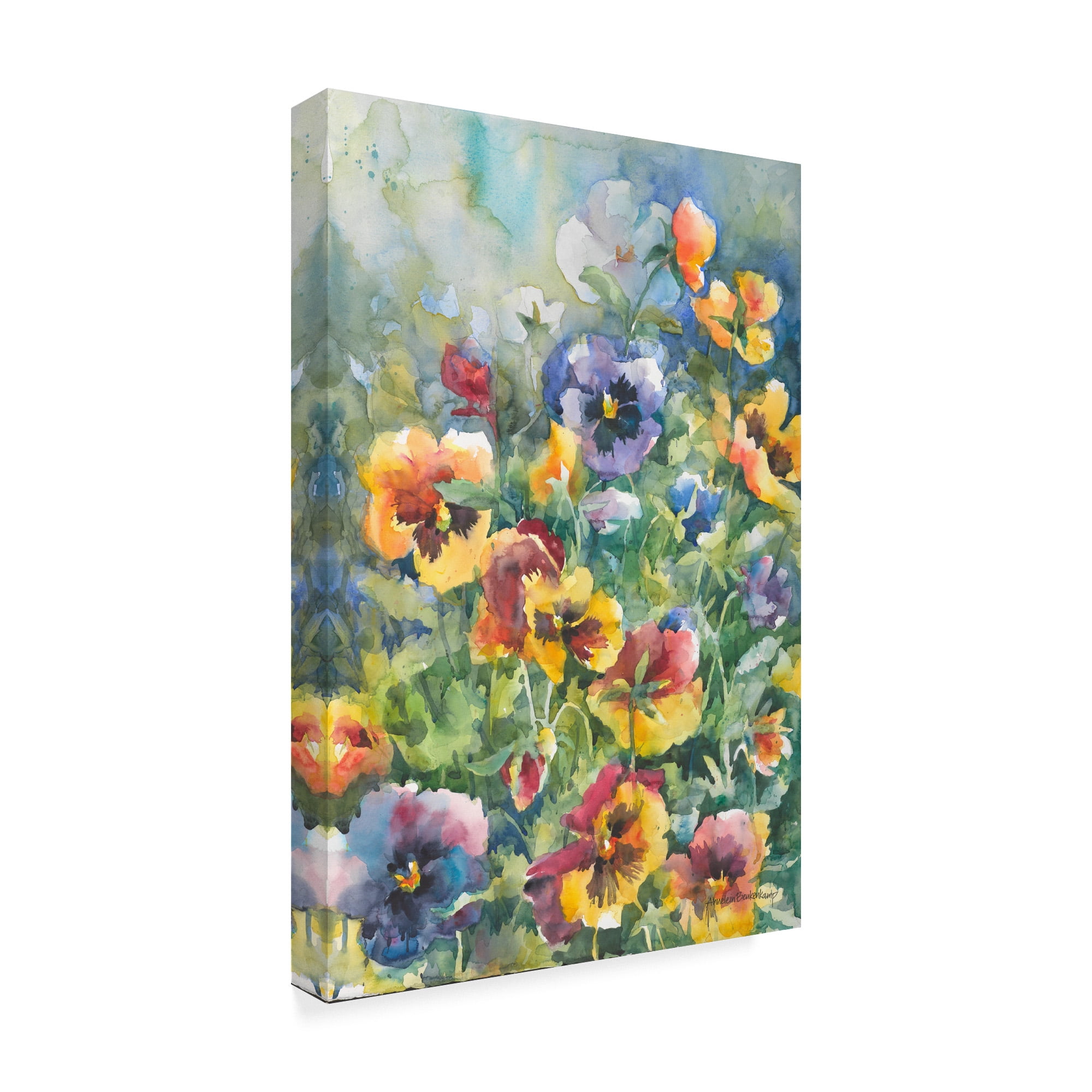 Trademark Fine Art 'Picture Perfect Pansies' Canvas Art by Annelein Beukenkamp