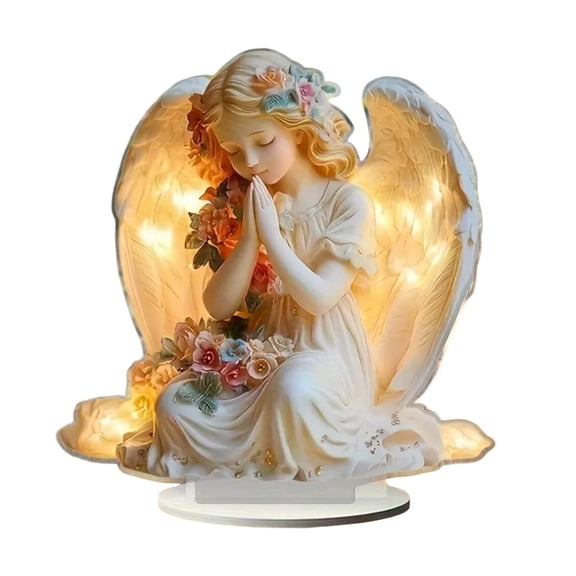 Fairy Figurine,2D Flat Acrylic Standee for Desk Decor, Cute Fairy Elf Goddess Ornament, Valentine's Day Gift for Lovers,Home Decoration, Office Desk Accessory