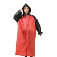 thumbnail image 1 of Raincoat Splicing Pattern Long Cap Rope Design Fashion Hooded Adult Raincoat for Unisex, 1 of 9