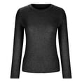 thumbnail image 4 of IROINID Chandail à Col Rond pour Femmes Couleur Unie Confortable Mi-Long Manches Longues Chandail d'Hiver, 4 of 8