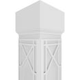 thumbnail image 4 of Ekena Millwork 12"W x 8'H Craftsman Classic Square Non-Tapered Bungalow Fretwork Column w/ Mission Capital & Mission Base, 4 of 8