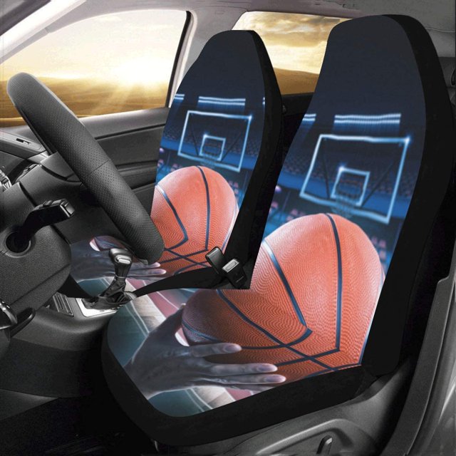 Juego de 2 fundas para asientos de coche ABPHQTO Protector Universal Arena de baloncesto