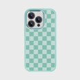 thumbnail image 1 of Caseco iPhone 15 Pro Case With Mag-Safe - Green Checkerboard, 1 of 5
