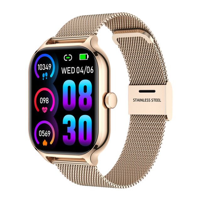 Reloj inteligente unisex con función de teléfono, asistente de voz, alerta de mensajes, reloj de fitness, monitor de pulso de sueño, reloj deportivo