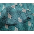thumbnail image 4 of oneOone Silk Tabby Teal Blue Fabric Stripe|Leaves & Floral Block Craft Projects Decor Fabric Printed By The Yard 42 Inch Wide, 4 of 4