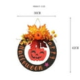 thumbnail image 2 of For Home Pumpkin Thanksgiving Happy Halloween Welcome Sign Wooden Hanging Plaque Door Wall Decorations Artificial Flowers 2, 2 of 6