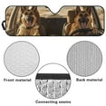 thumbnail image 6 of Uorisanigo Windshield Sun Shade, Sun Visor Windshield Sunshade, 52.95 in *16.14 in, Funny German Shepherd Driving Car Sunshade Compatible with Jeep Wrangler TJ JK JL 2/4 Door, 6 of 7