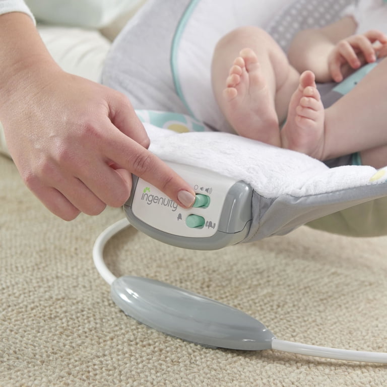Ingenuity Soothing Baby Bouncer with Vibration, Gray photo 8