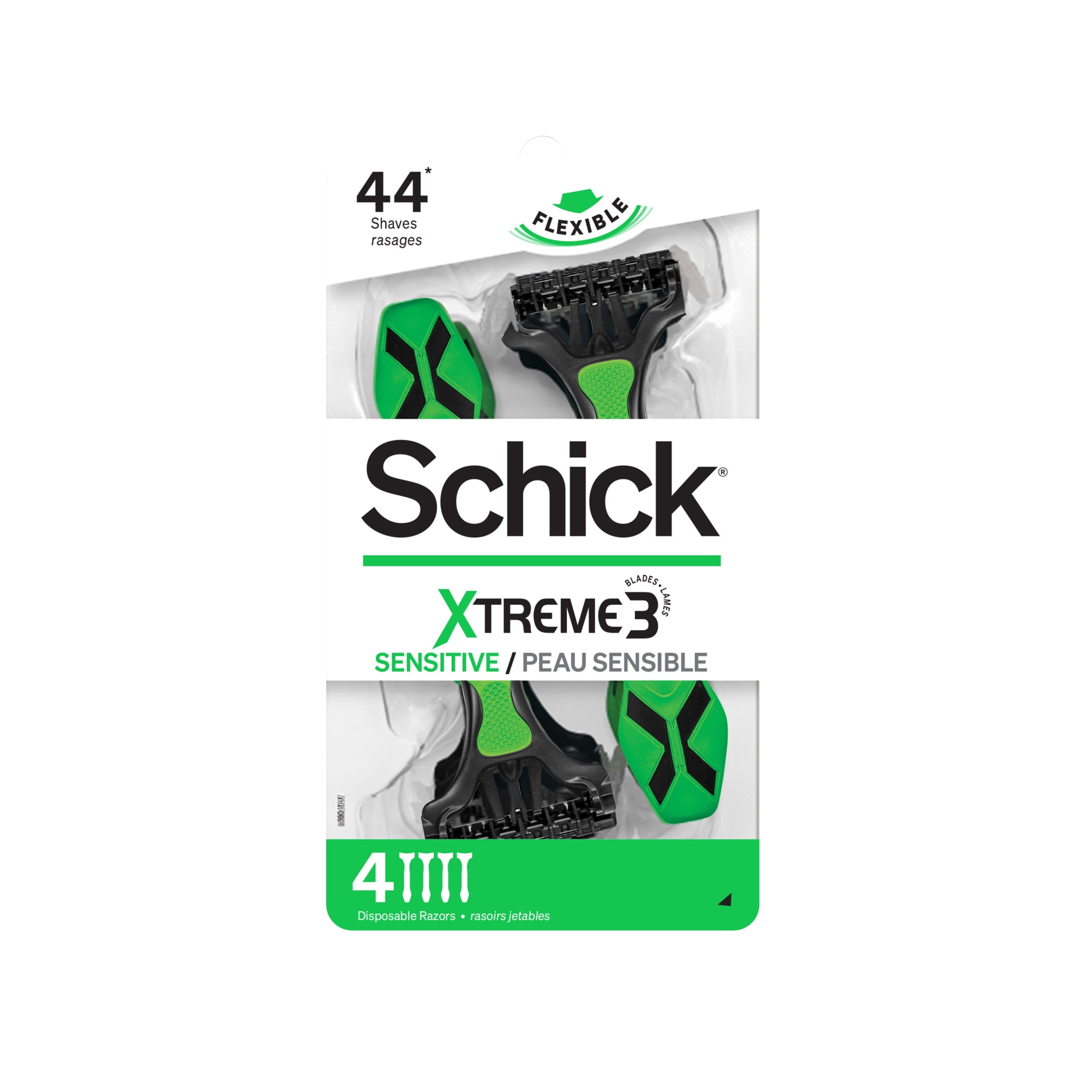 Schick Xtreme 3-Blade Sensitive Men's Disposable Razors, 4