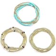 thumbnail image 2 of ZHAOCHENG 3 piezas de cuentas de cintura para mujeres, cuentas de vientre, cadena elástica, cuentas de cintura africana para mujeres, joyería de bikini de talla grande C, 2 of 5