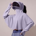 thumbnail image 2 of Viluyesy Women's UPF 50+ Sun Protection Jackets Hooded with Face Cover Visor UV Coat Thumb Holes Quick Dry for Outdoor Driving Hiking, 2 of 8