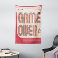 thumbnail image 1 of Glitch Tapestry, Game over Screen Vintage Lines 80's Look Stars Print, Wall Hanging for Bedroom Living Room Dorm Decor, 40W X 60L Inches, Champagne Dark Cadet Blue and Pale Orange, by Ambesonne, 1 of 2