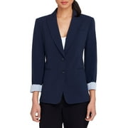Charming Charlie Peak Womens Lapel Two Button Jacket Dark Navy Size 2P NWT